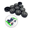 30PCS Toy Car Wheel 35mm Plastic Car Wheel with Round Shaft Axles for RC Car Truck Robot DIY Model Toy Building Parts (Style 1) view 2