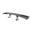 1/10 Scale for RC Car Plastic Rear Wing Spolier Carbon Fiber Pattern with Aluminum Support Drift On Road Touring Model Hobby(Yellow) view 1