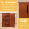 Back2School Express Chef's Station Kids Wooden Pretend Kitchen Refrigerator, Play Kitchen, Dark Walnut view 4