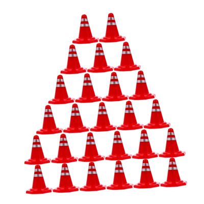 BESPORTBLE 25Pcs DIY Traffic Sign with Road Cones and Simulation Roadblocks for Sand Table Play Educational Traffic Knowledge Model for Parties and Traffic Demonstration