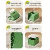 Aramox 37L Building Blocks Storage Container, Toys Storage Box with Building Baseplate, Foldable Stackable Organizer for Home, Craft Table Set Accessories (Green) view 4