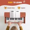 CAHAYA Kids Piano Keyboard Wooden - 25 Keys Digital Piano for Kids Fun & Music Educational Toy Wood Keyboard for 3+ Girls and Boys Birthday Gifts view 3
