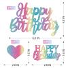 13 PCS Happy Birthday Cake Topper Set, Glitter Birthday Cupcake Topper with Heart Cake Topper Decoration for Kids Boys Girls Birthday Party Supplies view 2