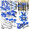 RCarmubWow Upgrades Part for 1/10 Jato 4X4(VXL),RC Driveshafts,Shock Absorber,Suspension Arms,Shock Towers,Caster Blocks,Steering Block,Stub Axle Carriers,Turnbuckles,Wing Mount w/Washer,Navy Blue view 1