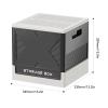 Aramox 37L Building Blocks Storage Container, Toys Storage Box with Building Baseplate, Foldable Stackable Organizer for Home, Craft Table Set Accessories (Black) view 2