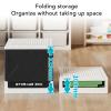 Aramox 37L Building Blocks Storage Container, Toys Storage Box with Building Baseplate, Foldable Stackable Organizer for Home, Craft Table Set Accessories (Black) view 4