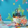 13pcs Fishing Cake Topper, Fishing Birthday Party Decorations with Seaweed Bucket Fish Happy Birthday Cake Decor for Theme Party Supplies Retirement Celebrations view 3