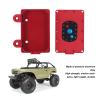 plplaaoo RC Receiver Box Aluminum Alloy Durable Sealed Metal Protector Case for 1/10 RC Crawler Cars Electronics Equipment Accessories Storage (Red) view 3
