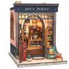 CUTEBEE Book Nook Kit - DIY Miniature House Dollhouse Kit for Adults and Teens, Booknook Tiny House Bookstore Library Bookshelf Decor 3D Wooden Puzzle, Gifts for Family, Friends (Jacks Bookery) view 1