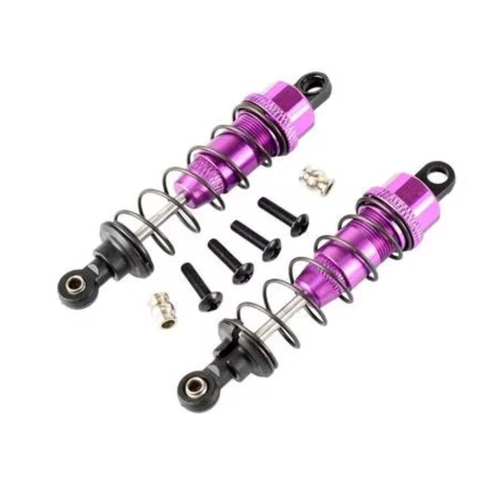 Rc Shock Absorber for HPI for HSP for Tamiya CC01 1/10 2Pcs Aluminum Oil Adjustable Shocks 85mm RC Tracked Vehicle Parts Accessories Upgrade Replacement Use(Purple)