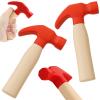 Zhanmai 2 Pcs Toy Foam Hammer, Fun Gift for Boys & Girls, Simulation Hammers to Release Anxiety, Classroom Educational Toy for Teens and Toddlers (Red) view 1