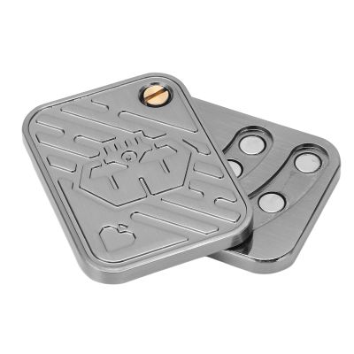 evhooe Magnetic Poker Fingertop Push Slider Zinkleging EDC Stress Relief Push Card Toys for Home Travel Silver K