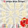 12 Pack Ninja Party Favors for Kids - Individually Wrapped Paint Your Own Wooden Magnet Craft Kits with Thank You Card, Stealthy Birthday Decorations for Boys & Girls view 3