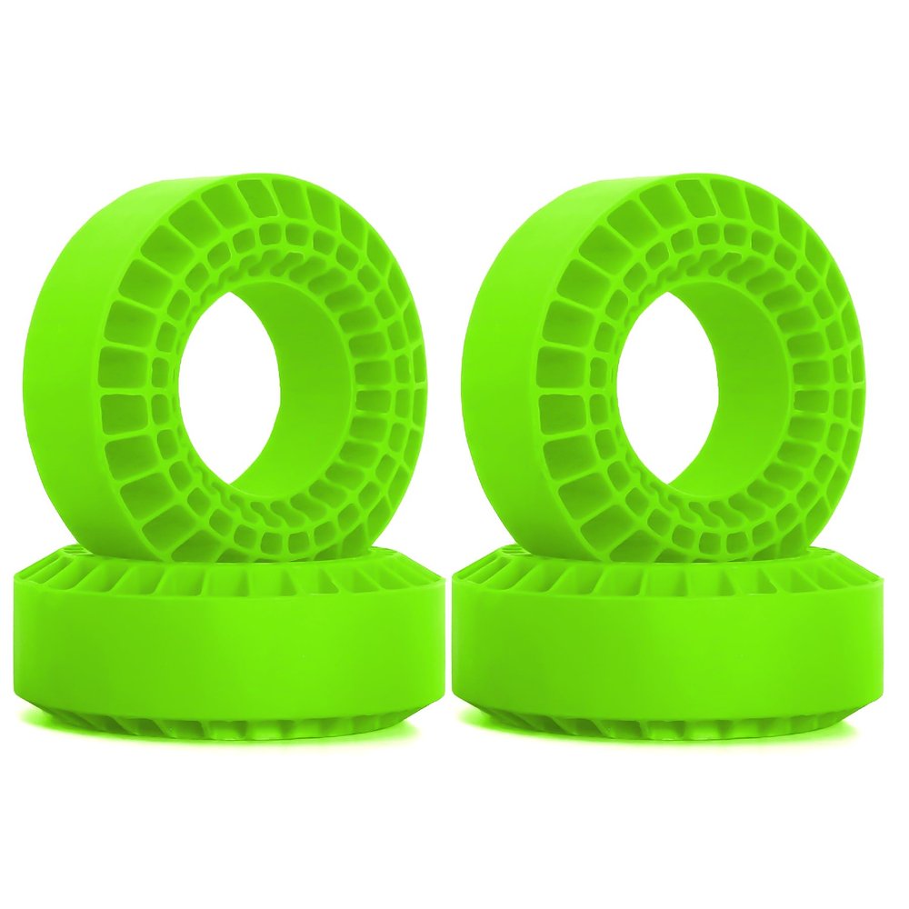 TYXTTGY Set of 4, 1.9" Silicone Tire Inserts for TRX4 SCX10 Pro TF2 1/10 Scale RC Rock Crawlers, Heavy Duty Performance Upgrade(Green)