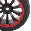 4Pcs 12mm Hex RC Wheels Tires 1/10 Scale Off Road Tires F Shaped Tread 10 Hole Red Ring Wheel Hub Tires Strong Cushioning High Wear Resistance for Axial HSP Redcat Tamiya HPI view 4