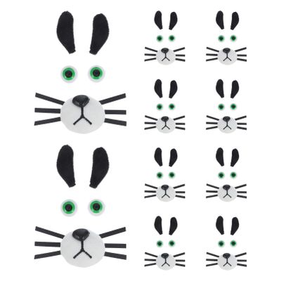 Homoyoyo 10 Sets DIY Plush Dog Accessories - Soft Safety Nose Mouth Beard Eyes Ears for Stuffed Animals Craft Supplies for Puppy Doll Stuffed Animal Toy