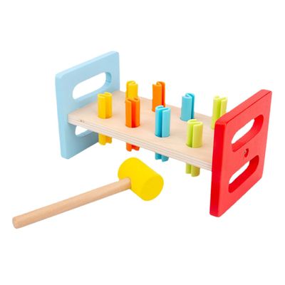 YARNOW 2Pcs Interactive Pounding Hammer for Fine Motor Skill Development Pounding Bench for Ages Months and Up Engaging Cognitive Play for Young