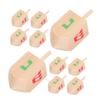 YARNOW 10Pcs Wooden Spinning Tops Safe Material for Skill Development for Home School and for Parties and Festivals view 1