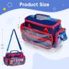 Ottkids Carrying Case Compatible with Toniebox 2 & 1, Storage Bag Organizer for Tonies Starter Set, Headphones & Accessories, Portable Travel Bag with Handle and Adjustable Shoulder Strap(Dark Blue) view 2