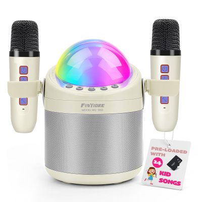 Karaoke Machine for Kids Adults Unique Astronaut Shape Portable Bluetooth Speaker with Wireless Microphone Home Party KTV Birthday for Girls Boys Toddler Teens Ages 2-12 +Year Old Kids