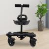 2 in 1 Universal Stroller Board with Saddle Seat and Standing Platform, Child Rider Stroller Attachment, Stroller Standing Board, Holds Children Up to 55lbs 2 to 6 Years view 2