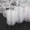 100 Pieces Clear Round Plastic Coin Holder Collection Storage Box,35Mm Diameter Protection Container Case For Collectors Display Storage view 1
