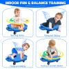 Scooter Board, 16 Inch Premium Plastic Sit & Scoot Floor Board with 4 Inch Non-Marring Performance Wheels & Safety Handles, Physical Education Class Equipment view 3