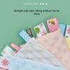 Soft Velvet Silicone Teether Baby Saliva Towel Comfortable Appease Blanket for Infant Visual Development (Star Sky Pattern) view 2