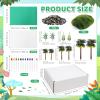 52 Pcs Rainforest Diorama Box Kit - Jungle Animal Model Figures Set, Artificial Tree Stump Fake Rocks Sand Stone Moss for DIY Craft Projects, Home Decoration, Collection Display view 2