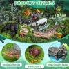 52 Pcs Rainforest Diorama Box Kit - Jungle Animal Model Figures Set, Artificial Tree Stump Fake Rocks Sand Stone Moss for DIY Craft Projects, Home Decoration, Collection Display view 4