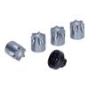 4pcs Metal Wheel Rim Center Cap Dust Cap M4 Nut for 1/10 RC Crawler Car Axial SCX10 D90 TRX4 TF2 CC01 Capra VS4-10 Tire Upgrades (Titanium) view 1