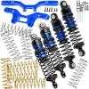 BRCatWPark Shock & Tower 3 Types of Hardness Springs Upgrades Part for 1/14 Typhon GROM Mega 380,ARA2106/ARA2306/ARA2306S,RC Alloy Front Rear Adjustable Spring Absorber & Shock Mounts,Navy Blue view 1