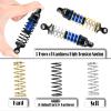 BRCatWPark Shock & Tower 3 Types of Hardness Springs Upgrades Part for 1/14 Typhon GROM Mega 380,ARA2106/ARA2306/ARA2306S,RC Alloy Front Rear Adjustable Spring Absorber & Shock Mounts,Navy Blue view 3