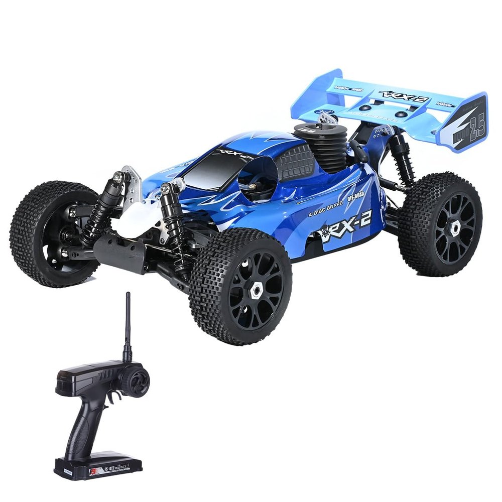 YounggDiy 1/8 Scale 2.4G 4WD RC Off-Road Car, 70KM/H High Speed Racing Truck with SH.21-Level Nitro Engine, All Terrain RC Crawler (RTF Version)
