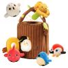 Evoceler Surprise Tree Stump with Birds, Rattle, Crinkle Paper,Squeaker & Mirror | Soft Montessori Toys for 6 Month Old Babies | Sensory Toddlers 1-3, 1 Year Old Boy Girl Gifts, Baby Toys 6-12 Months view 1