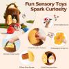 Evoceler Surprise Tree Stump with Birds, Rattle, Crinkle Paper,Squeaker & Mirror | Soft Montessori Toys for 6 Month Old Babies | Sensory Toddlers 1-3, 1 Year Old Boy Girl Gifts, Baby Toys 6-12 Months view 3
