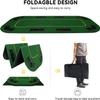 YUZPKRSI 79 x 36 Inch Foldable Poker Table Top, Rectangular Poker Table Topper Green Felt with Chips Tray & Cup Holders, Professional Texas Holdem Poker Mat with Carrying Bag for Card Casino Games view 3