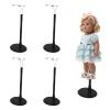 4PCS Doll Stand Compatible with American Girl Accessories,Fit 15, 16, 17, 18, 19, 20, and 21 inch Dolls, Waist 2" - 4",Black view 1