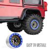 BRCatWPark 1.9 Brass Beadlock Wheel Rim for 1/10 SCX10 SCX10 II 90046 SCX10 III AXI03007 SCX10 Pro TRX4 TRX6 Gen7/8 D90 VS4-10 MST CFX RC Crawler Car,Brass Beadlock & Aluminum Deep Dish Rim,BlackGold view 3