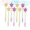 HONITANO 8pcs Hollow Star Wands for Golden Iridescent Fairy Party Decoration for Birthdays Halloween and Cosplay Events for Little Princesses and Themed Parties view 2