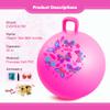 EVERICH TOY Hopper Ball, Pink Butterfly Hopping Toys for Kids, 20 Inch Bouncy Ball with Handle, Indoor Outdoor Inflatable Hippity Hop Toy for Girls Boys Gift with Free Christmas Accessories view 2