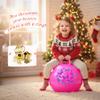EVERICH TOY Hopper Ball, Pink Butterfly Hopping Toys for Kids, 20 Inch Bouncy Ball with Handle, Indoor Outdoor Inflatable Hippity Hop Toy for Girls Boys Gift with Free Christmas Accessories view 3