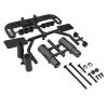 1/10 for RC Car Plastic Double Exhaust Pipe Muffler Licence Plate Bracket Model Hobby On-Road Off-Road Drift Touring(Red) view 1