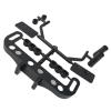 1/10 for RC Car Plastic Double Exhaust Pipe Muffler Licence Plate Bracket Model Hobby On-Road Off-Road Drift Touring(Red) view 3