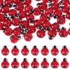 120pcs Mini Resin Ladybug, Cute Tiny Ladybugs with 2 Style Miniature Animals Figures Micro Landscape Dollhouse Decor for Birthday Christmas Party Favors view 1