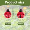 120pcs Mini Resin Ladybug, Cute Tiny Ladybugs with 2 Style Miniature Animals Figures Micro Landscape Dollhouse Decor for Birthday Christmas Party Favors view 2