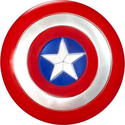 YMMAALE 12 Inch Captain Round Shield,Superhero Shield Prop Role Play Toy,Halloween Cosplay Shield for Birthday Gift,Party Decoration