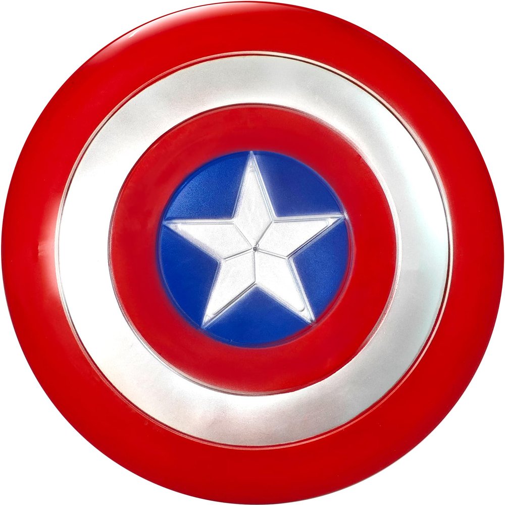YMMAALE 12 Inch Captain Round Shield,Superhero Shield Prop Role Play Toy,Halloween Cosplay Shield for Birthday Gift,Party Decoration