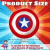 YMMAALE 12 Inch Captain Round Shield,Superhero Shield Prop Role Play Toy,Halloween Cosplay Shield for Birthday Gift,Party Decoration view 2