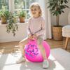 PlayZap Hopper Ball for Kids 6-12,20 Inch Pink Bouncy Ball with Handle, Inflatable Hippity Hop Bounce Hopping Toys Indoor Outdoor for Boys Girls Gifts, Butterfly view 2